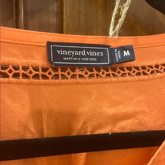 Vineyard Vines Women’s Just Peachy Cotton Eyelet Blouse size M - Picture 3 of 10